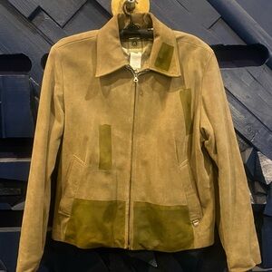 Vintage Diesel Olive Suede Jacket size Xl
